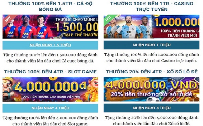 Khuyến mại khi tham gia cá cược online tại Ww88